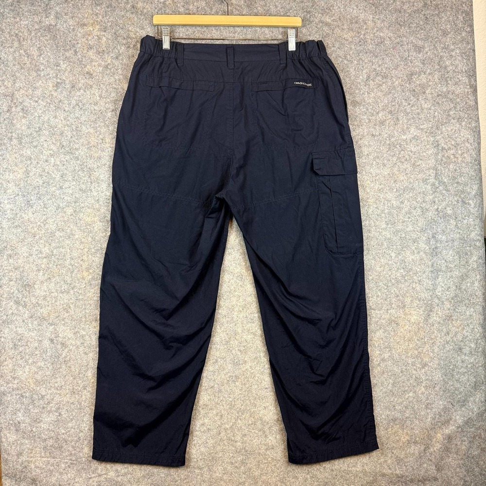 Craghoppers Kiwi Classic Pants Men 38S Black Cotton Cargo Pockets Hiking Outdoor - Picture 3 of 12